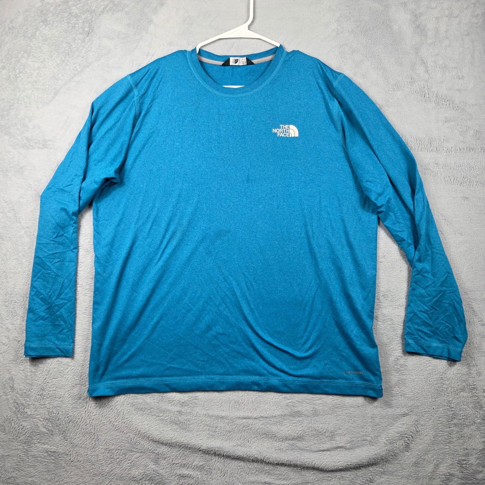 The North Face Shirt Mens XL Blue Excellent Long Sleeve FlashDry Tee
